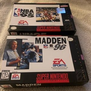 NBA Live 95 And Madden 96 (Super Nintendo Entertainment)